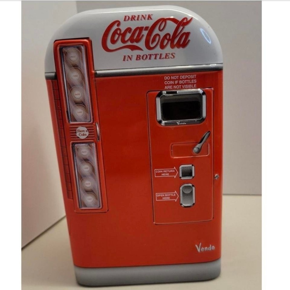 Coca Cola Tin Trinket Box Storage Container Coke Machine